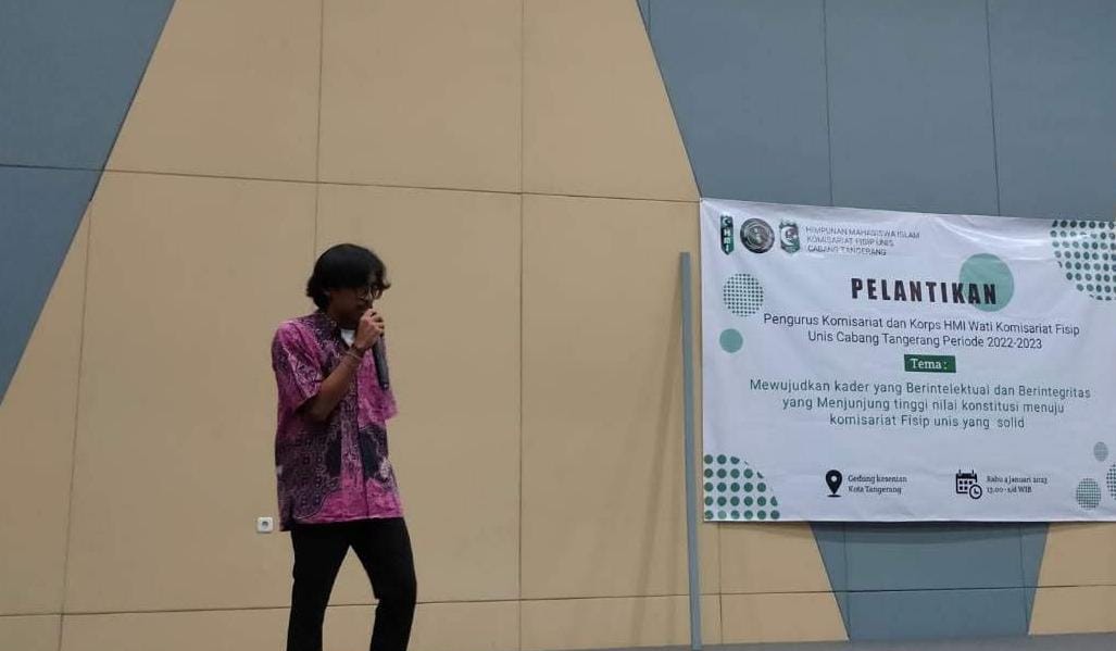 Muhammad Alfi Arif Rahman (Ketua Umum HMI Komisariat Fisip Unis Cabang Tangerang)